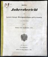 1852 Zweiter Jahresbericht des kaiserl. königl. Obergymnasiums zu Czernowitz in der Bukowina. Czernowitz, (gedruckt bei Johann Eckhardt & Sohn), 36p
