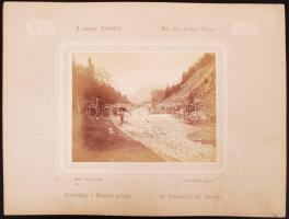 cca 1880 Divald Károly: A magas Tátrából - Aus der hohen Tátra: Koronahegy a Dunajecz partján Divald...