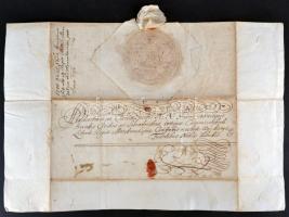 1741 Hivatalos levél Mária Terézia császárnő, Gróf Batthyány Lajos és Végh Péter későbbi személynök,...