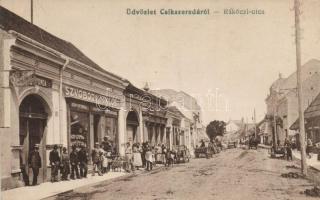 Csíkszereda, Rákóczi utca, Szvoboda Miklós könyvnyomdája / street, bookshop