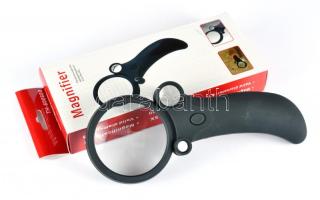 Magnifier többfunkciós nagyító 2,5 x / 25 x / 55 x nagyítással, led lámpával, UV fénnyel, hozzá tartozó elemmel, új állapotban, eredeti csomagolásban / New magnifier