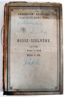 1880 A Debrecen-Nánás helyi érdekű gőzmozdonyú vasút  terve, költségvetése, megtérülési számítása, szerződései, benne a komplett hossz szelvénnyel és tervrajzokkal, mappában, kb 100 irat