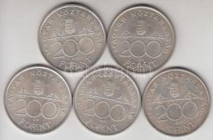 1993. 200Ft Ag "MNB" (5x) T:2