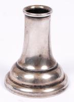 1872-1922 Ezüst (Ag) fogpiszkálótartó, monarchiabeli, 800-as tisztaságú, dianás jelzéssel /  Silver toothpick holder with 800 fineness Pest "Dianakopf" hallmark, 6,5cm, 37,2gr