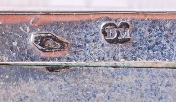 1872-1922 Ezüst (Ag) púdertartó, bécsi, 800-as tisztaságú, monarchiabeli jelzéssel, fém betéttel / 
...