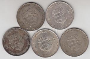 1947. 5Ft Ag "Kossuth" (5x) T:3