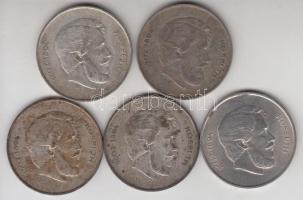 1947. 5Ft Ag "Kossuth" (5x) T:2-,3