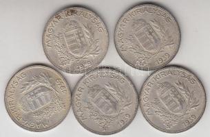 1926-1939. 1P Ag (5x) T:2
