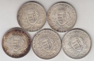 1926-1939. 1P Ag (5x) T:2