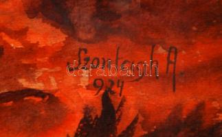 Szontagh jelzéssel: Virágcsendélet. Akvarell, papír, üvegezett keretben, 70×54 cm