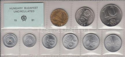 1981. 2f-10Ft 9db klf érmés forgalmi sor fóliatokban T:1