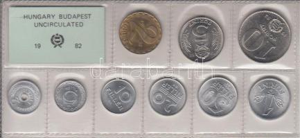 1982. 2f-10Ft 9db klf érmés forgalmi sor fóliatokban T:1