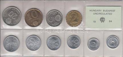 1984. 2f-20Ft 10db klf érmés forgalmi sor fóliatokban T:1