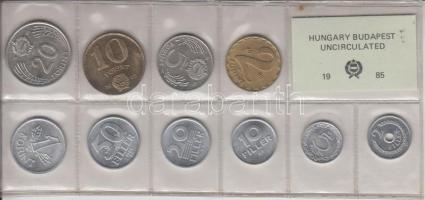 1985. 2f-20Ft 10db klf érmés forgalmi sor fóliatokban T:1