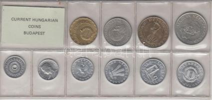 1985. 2f-20Ft 10db klf érmés forgalmi sor fóliatokban T:1