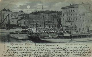 1898 Fiume, port, Hotel Europa (EK)