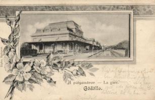 1899 Gödöllő vasútállomás, floral (Rb)