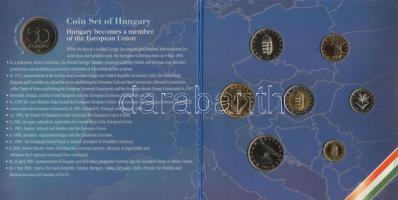 2004. 1Ft-100Ft 7klf db, forgalmi sor szettben, benne 2004. 50Ft "EU csatlakozás" T:BU