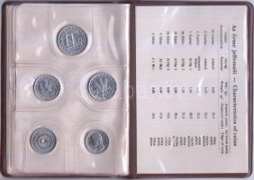 1978. 2f-10Ft 9klf "Magyar Népköztársaság" forgalmi érméi sötétbarna műbőrtokban T:1