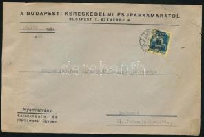 1945 (3. díjszabás) Helyi levél Kisegítő 6P/50f bérmentesítéssel