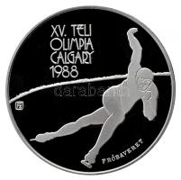 1986. 500Ft Ag "Téli Olimpia / Calgary" PRÓBAVERET T:PP Csak 50db! R! Hungary 1986. 500 Forint Ag "Winter Olympics / Calgary" TRIAL STRIKE C:PP Only 50 examples! RARE Adamo EM98