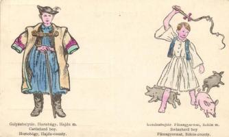 Hungarian folklore, cattleherd and swineherd boy s: Györffy Anna