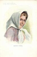 Washerwoman, type from Vienna, artist signed