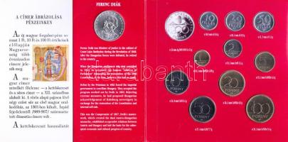 1994. 10f-100Ft 10klf db + 200Ft Ag "Deák" dísztokos szettben T:BU