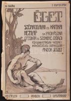 Ismeretlen alkotó: Élet hetilap (1909), borító terv, tus, jelzett, 28×20 cm