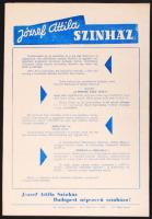 1966 2 db József Attila Színházas A4-es plakát,