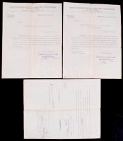 1927 3 db fejléces levél Dr. Mattyasovszky Béla érseki ügyésznek, a küldő: Esztergomi Szénvasút RT