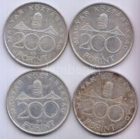 1994. 200Ft Ag "Deák" (4x) T:2