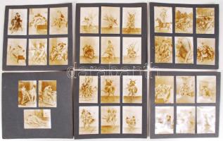 Erotikus fotó reprodukciók, kartonra ragasztva, összesen:33 db