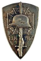 1914-1918. "Országos Frontharcos Szövetség" fém miniatűr jelvénye Szign: Berán N. T:2 Hungary 1914-1918. "Hungarian Front Fighters Association" tombac miniature badge sign.: Nándor Berán C:XF
