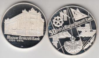1974. 50Ft Ag + 100Ft Ag "50 éves az MNB" T:PP