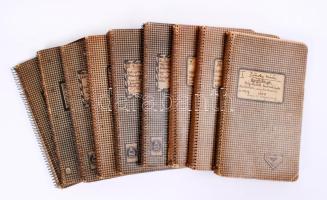 1938-1943 Putnoky Márta gyűjtéséből: Népdalok, mondások, szokások, népballadák, rigmusok, sírfeliratok, tánc-szók, versek, közmondások, példabeszédek, koccintók, kapufeliratok, Kézirat, 9 füzetben