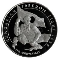 Kósa István (1953-) 1989. "Magyar Szabadságharc 1956 50. Évforduló / Hungarian Freedom Fight 1956" Ag emlékérem (31.17g/0.999/42.5mm) T:PP Dísztokban, csak 1000db!