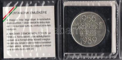 Csikszentmihályi Róbert (1940-) 1989. "1956-1989 Vértanúink emlékére" MDF alpakka emlékérem T:BU eredeti csomagolásban, tanúsítvánnyal + 1996. "BUÉK" aranyozott emlékérem tokban T:P