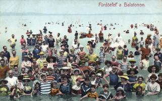 Balaton, fürdőélet, kollázs