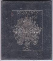 Csehszlovákia 1953. "BRNO" bélyeg negatív nyomólemeze, fém plakett dísztokban T:2 Czechoslovakia 1953. "BRNO" printing plate for stamp, metal plaque in case C:XF