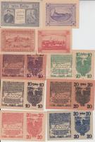 Ausztria 1920. 10db városi szükségpénz T:1 Austria 1920. 10 pcs of necessity notes C:UNC