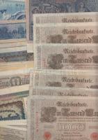 Német Államok ~1937. 56db többféle bankjegy T:vegyes German States ~1937. 56pcs of various paper money C:mixed