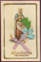 Nameday, Mary, litho, silk card