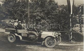 Wilhelm II and Edward VII in Hamburg, automobile