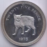 Man-sziget 1989. 25p Ag "Manx macska" tanúsítvánnyal dísztokban T:PP Isle of Man 1989. 25 pence Ag "Manx" with certificate in case C:PP