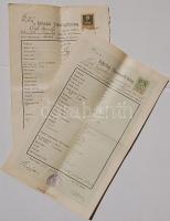 1903-04 2 db iskolai bizonyítvány Arad