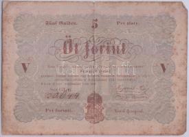 1848. 5Ft "Kossuth bankó" barna T:III