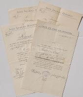 1900-1926 Aradi izr. hitközség 4 db levél