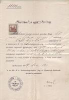 1914 Igazolás a jogi kar dékáni hivatalától Kolozsvár