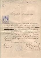 1894 A Temesvár-gyárvárosi Status Quo Ante hitközség szolgálati bizonyítványa